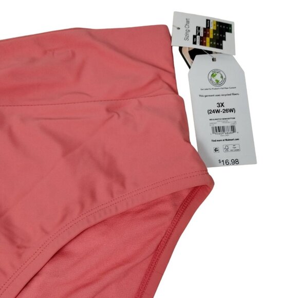 Time and Tru Womens 3XL Peach Glow High Knotted Waist Bikini Bottoms New - Picture 4 of 7